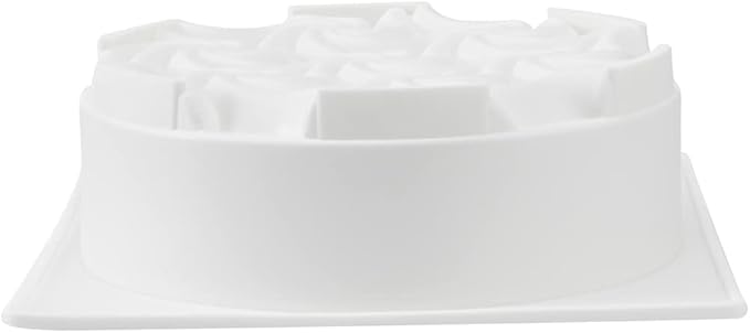 Pastry Tek 6.8 Inch Swirl Cake Pans, 10 Oven-Ready Silicone Bundt Cake Pans - Flexible, Freezable, White Silicone Small Cake Molds, Easy Release, For Baking Desserts - Restaurantware