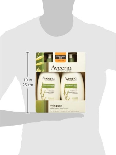 Aveeno Active Naturals Daily Moisturizing Lotion, New 2 Pack Of 20 Fl Ounce Pump, 1 Fl Ounce-BrightBean Baby