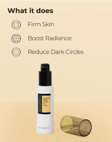 Tristar Advanced Snail Peptide Eye Cream, Anti-Wrinkle, Anti-Aging, Dark Circle Removing, Brightening Night Cream, 73.7% Snail Mucin - 30ml / 1FL Oz – 1 Count-BrightBean Baby