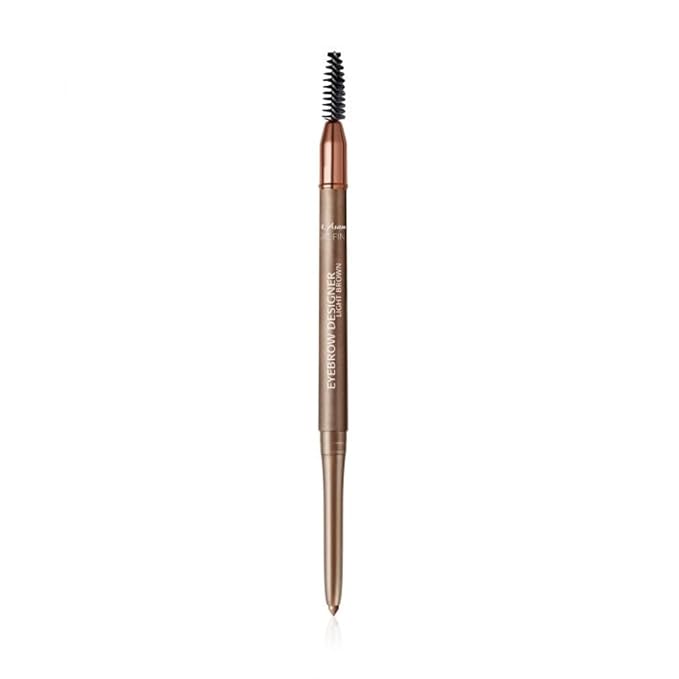 M. Asam MAGIC FINISH Eyebrow Designer Light-Brown - 4-in-1 eyebrow pencil with rotating mine & spiral brush, perfect shape & fullness thanks to powdery texture, optimal brow arch, eye make-up, 0.01 Oz-BrightBean Baby