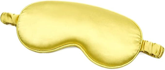 100% Natural Mulberry Soft Silk Sleep Mask, Light Blocking Eye Masks for Sleep, Night Blindfold Eye Mask Cover for Men and Women, Sleeping Night Mask for Travel (Gold)-BrightBean Baby