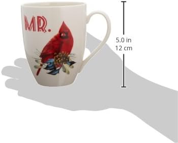 Lenox 863973 Winter Greeting 2-Piece Mr & Mrs Mug Set, Christmas Drinkware, Holiday Hosting