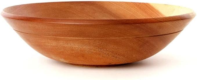 Dining & Entertaining, Wood Bowl, Serve Salad or Pasta, Countertop Fruit Bowl, Family Dinner, Party, Holidays, Thaksgiving, Handcarved, Rustic, Mahogany, Varies Beige to Brown, Extra Large 16" Wide
