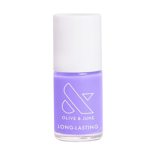 Olive & June Long Lasting Nail Polish | Gel-Like Finish No Lamp Needed | Lasts up to 10 days | Salon-Quality Color at Home |15-Free Vegan Cruelty-Free Chip-Resistant Shine |Bold & Unshaken Bold Purple-BrightBean Baby