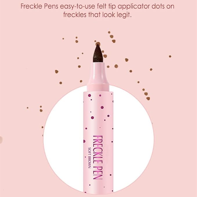 Freckle Pen Faux Freckle Pen Colour Pop Freckle Pen Supernaturally Realistic Freckles Makeup Brush Fantastic Freckles Pen Long-lasting Waterproof Soft-point Absorbent Pen For a Natural and Easy Makeup Look (soft brown)-BrightBean Baby