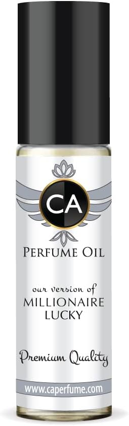 CA Perfume Impression of Paco R. Millionaire Lucky For Men Replica Fragrance Body Oil Dupes Alcohol-Free Essential Aromatherapy Sample Travel Size Concentrated Long Lasting Roll-On 0.3 Fl Oz/10ml-BrightBean Baby