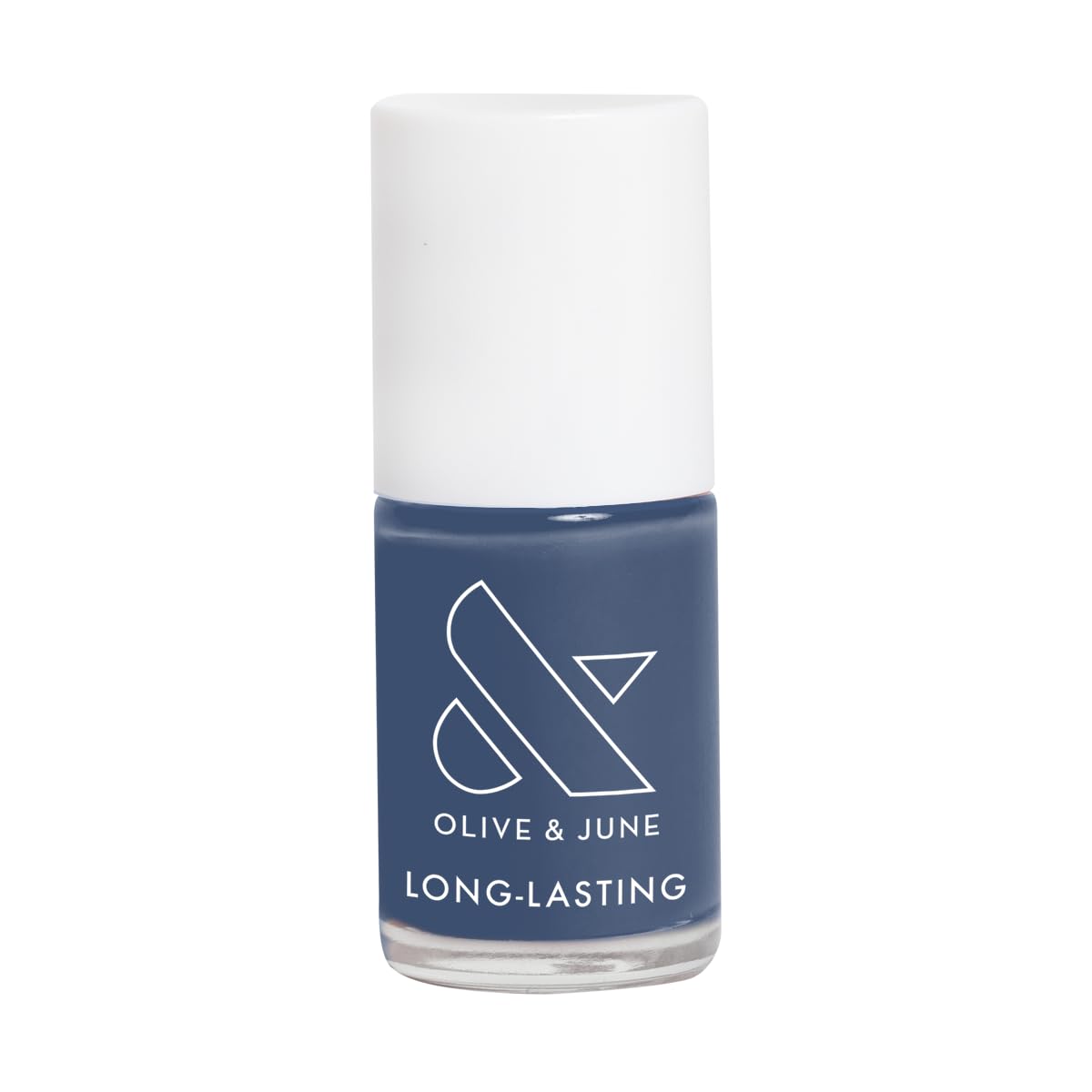 Olive & June Long Lasting Nail Polish | Gel-Like Finish No Lamp Needed | Lasts up to 10 days |Salon-Quality Color at Home |15-Free Vegan Cruelty-Free Chip-Resistant Shine |Social Studies Gunmetal Blue-BrightBean Baby