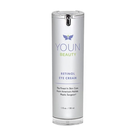YOUN Beauty Retinol Eye Cream by Holistic Plastic Surgeon Dr. Anthony Youn – Paraben-Free Night Eye Cream with 1% Retinol and Hyaluronic Acid – Under Eye Cream for Hydration and Skin Firming, 1 Fl Oz-BrightBean Baby