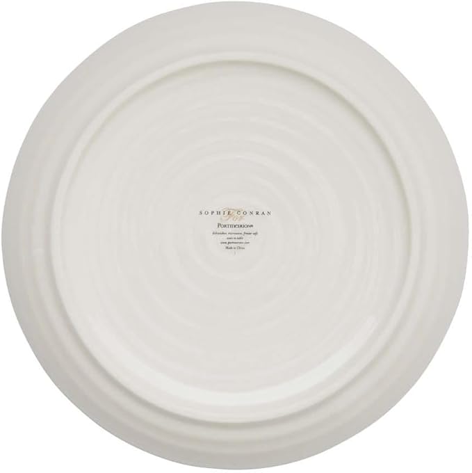 Portmeirion Sophie Conran White Coupe Side Plate Set of 4-6.5 Inch Porcelain Dining Plates with Non-Stick Glaze, Durable Tableware & Everyday Dinnerware, Dishwasher, Microwave, Freezer & Oven Safe