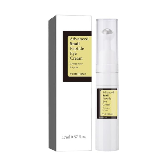Eye Serum，Snail Peptide Under Eye Cream for Dark Circles，Eye Cream with 360° Massage Ball Reduce Wrinkles-BrightBean Baby