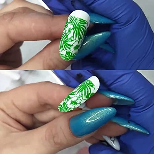 Summer Nail Art Stamping Plates Kit- 2pcs Mermaid Swan Nail Art Plate Templates Flamingo Flowers and Cute Ocean Animals Stamp Templates Set Nails DIY Design Gift for Women-BrightBean Baby