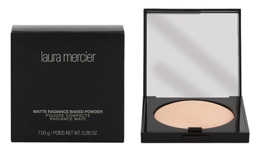Laura Mercier Matte Radiance Baked Powder Highlight, No. 01 Golden Nude, 0.26 Ounce-BrightBean Baby