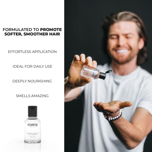 Alex Costa Hydrating Argan Oil Daily Hair Serum by Forte Series Sulfate Free Argan Hair Oil for Men Hair Serum for Dry Damaged Hair, for Styling Hair (75 ml / 2.5 oz)-BrightBean Baby
