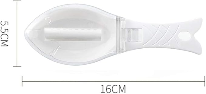 Fast Remove Fish Skin Brush Plastic Fish Scales Graters Scraper Easy Kitchen Cleaning Tool (White)