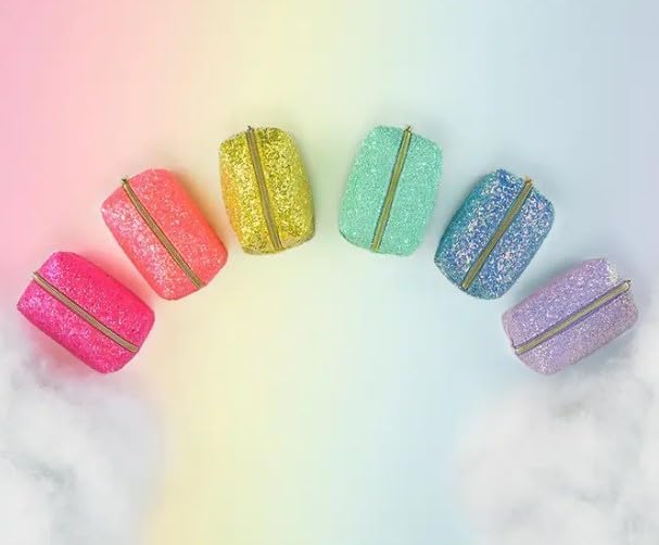 Pinch Provisions Coral Glitter Minimergency Kit, includes 17 Travel-Sized Cosmetic Essentials, Convenient for Purses, Emergency Beauty Accessories, Gifts for Holiday’s & Birthday’s-BrightBean Baby