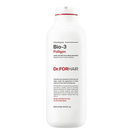 Dr.FORHAIR Bio-3 Folligen Shampoo 500 ml/16.91 fl. oz. | Hair Strengthening and Volumizing | Revitalizes and Moisturizes-BrightBean Baby