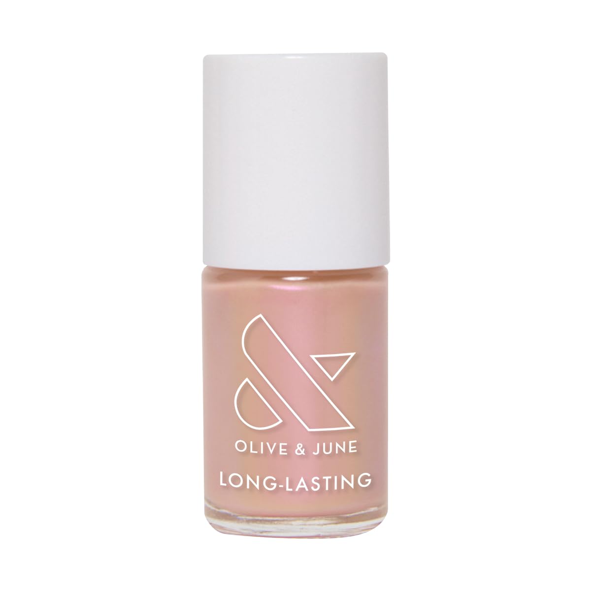 Olive & June Long Lasting Nail Polish | Plump Gel-Like Finish No Lamp Needed | Lasts up to 10 days | Salon-Quality at Home | 15-Free Vegan Cruelty-Free Chip-Resistant | Sandy Scallop Golden Iridescent-BrightBean Baby