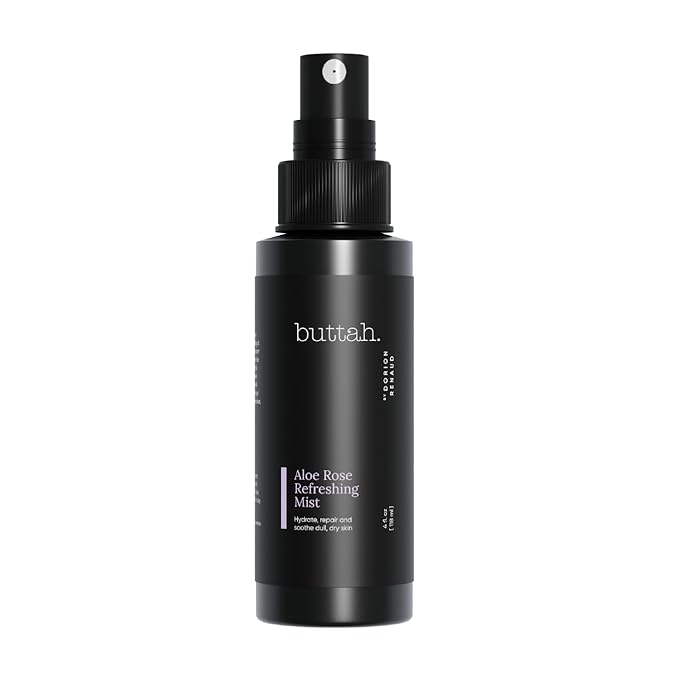 Buttah Skin by Dorion Renaud Aloe Rose Refreshing Mist 4oz - Hydrating Rose Water Face Spray - Refreshing Aloe Facial Mist - Naturally Based Skin Care for Men & Women - Black-Owned Skincare-BrightBean Baby
