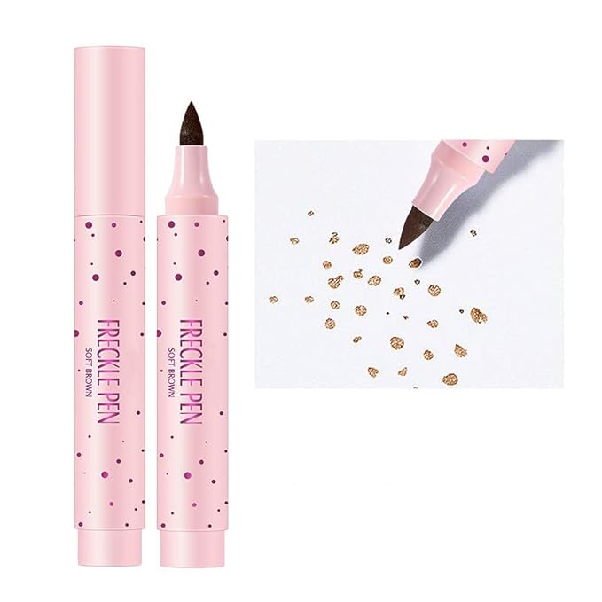 Freckle Pen Faux Freckle Pen Colour Pop Freckle Pen Supernaturally Realistic Freckles Makeup Brush Fantastic Freckles Pen Long-lasting Waterproof Soft-point Absorbent Pen For a Natural and Easy Makeup Look (soft brown)-BrightBean Baby