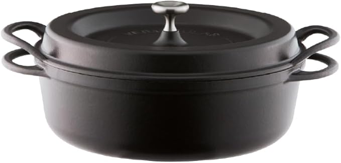 Vermicular Oven Pot 3.9 Qt Matte Black - Japanese Enameled Cast Iron Dutch Oven
