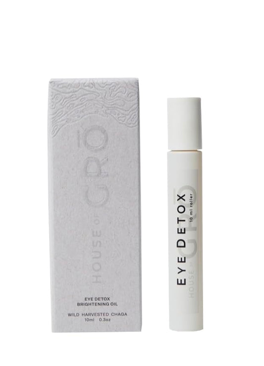 House of Grō EYE DETOX - BRIGHTENING OIL | 10ML - Chaga Mushroom Skincare, Eye Detox Roller, Inclusive Clean Beauty For All Ages And Skin Types, For Healthier Looking Skin-BrightBean Baby