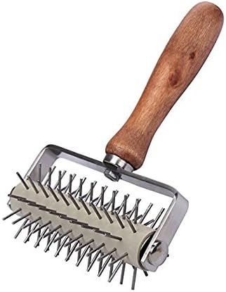 Handle Roller Docker Stainless Steel Pizza Dough Docker For Homemade Pizza Cake Pie Bread Pastry Baking Tool