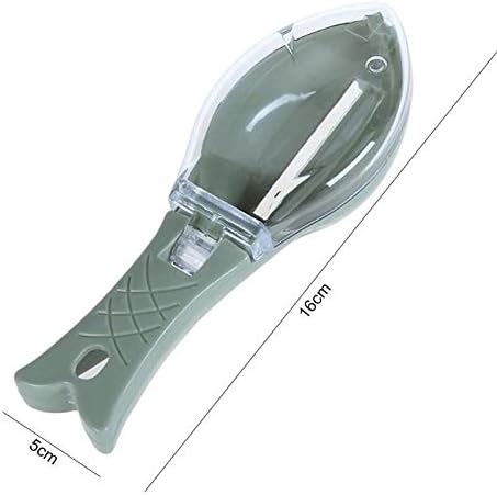 Fast Remove Fish Skin Brush Plastic Fish Scales Graters Scraper Easy Kitchen Cleaning Tool (Green)