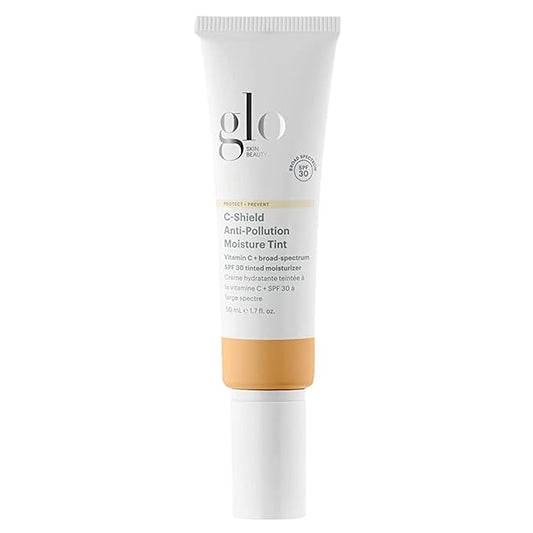 Glo Skin Beauty C-Shield Anti-Pollution Moisture Tint - Tinted Moisturizer With SPF 30 for Face, Broad Spectrum Protection & Vitamin C, 1.7 Oz (5W-Medium)-BrightBean Baby
