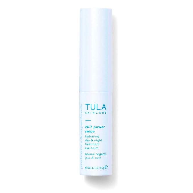 TULA 24-7 Power Swipe Hydrating Eye Balm | Dark Circle Treatment, Instant Brightening, Portable | 0.23oz-BrightBean Baby