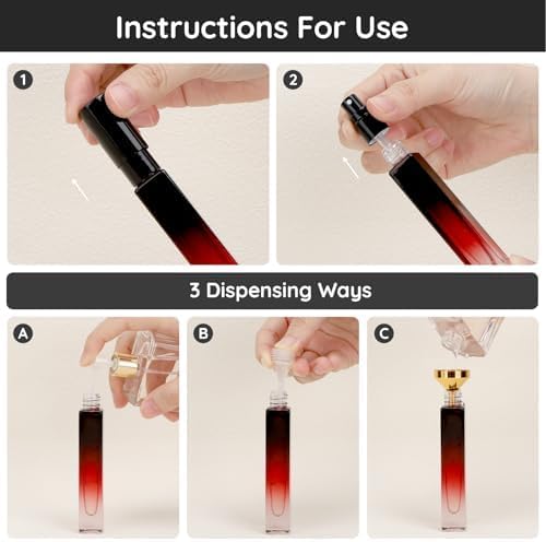 Segbeauty 10ML Travel Cologne Sprayer, 10 Pack Refillable Atomizer Spray Bottle for Perfume, Empty Mini Glass Perfume Bottle Fine Mist Dispenser, Portable Leak-proof Sample Bottles for Travel Outgoing-BrightBean Baby