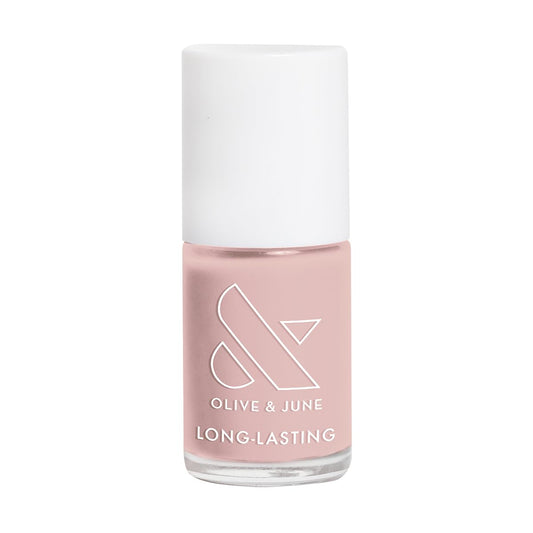 Olive & June Long Lasting Nail Polish | Plump Gel-Like Finish No Lamp Needed | Lasts up to 10 days | Salon-Quality Color at Home | 15-Free, Vegan & Cruelty-Free Chip-Resistant Shine | HZ | Dusty Rose-BrightBean Baby