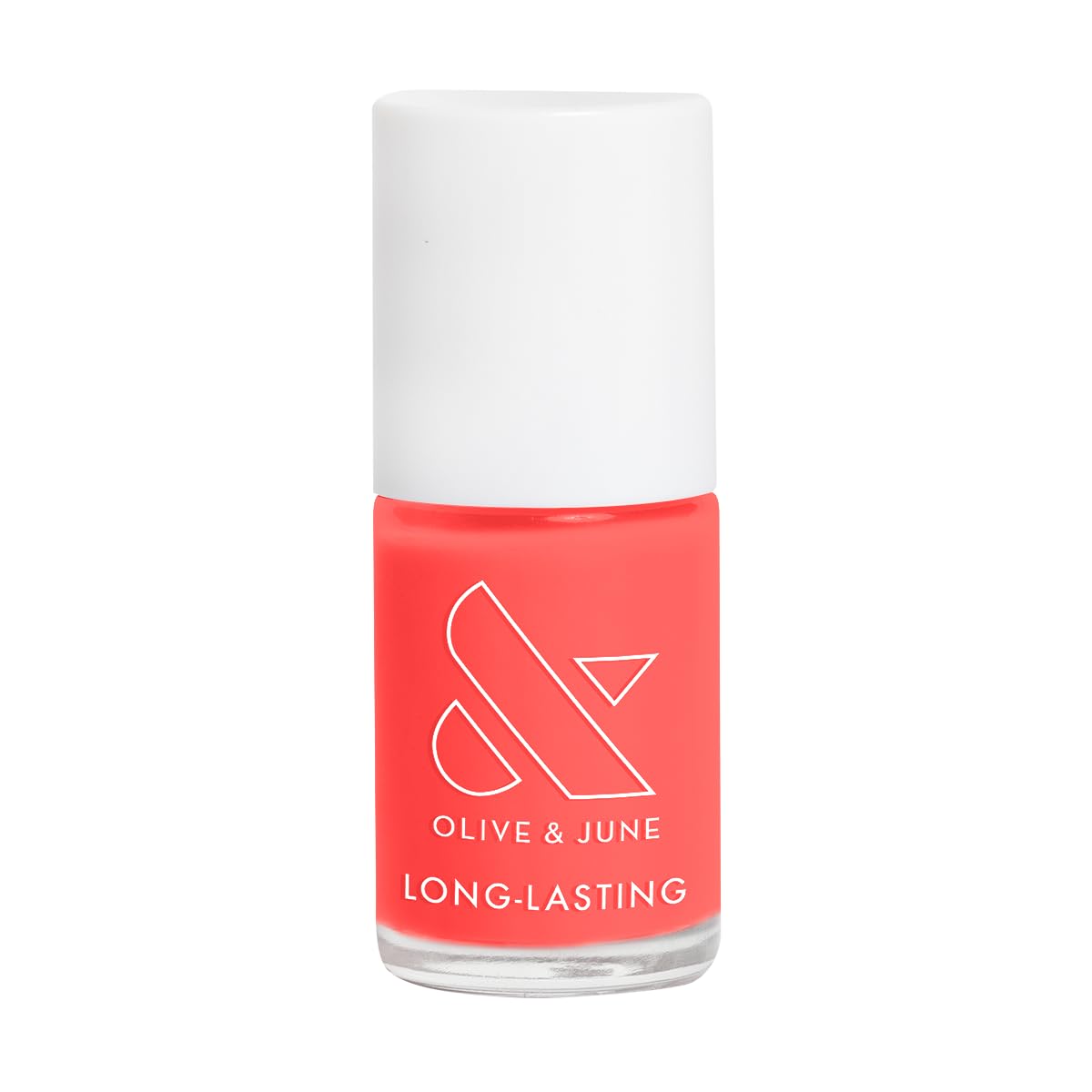 Olive & June Long Lasting Nail Polish | Plump, Gel-Like Finish, No Lamp Needed | Lasts up to 10 days | Salon-Quality at Home | 15-Free, Vegan & Cruelty-Free | Chip-Resistant | Perfect Pinwheel | Coral-BrightBean Baby
