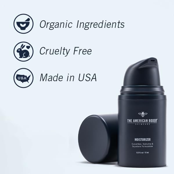 Mens Face Moisturizer, Hydrates Dry Skin, Soothes Irritation, Eliminates Razor Burn & Redness, Daily Use Moisturizing Face Cream, Anti Aging & Anti Wrinkle, Fragrance Free, No Sticking, No Strong Odor-BrightBean Baby