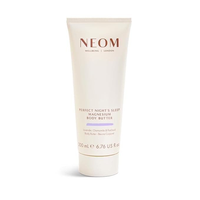 Neom - Magnesium Body Butter | 6.76 Fl Oz (200ml) | Lavender, Chamomile, & Patchouli | Lotion for Sleep with Essential Oils | 100% Natural Fragrances | Nourish & Soften | Signature Sleepy Scent-BrightBean Baby