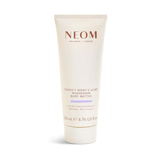 Neom - Magnesium Body Butter | 6.76 Fl Oz (200ml) | Lavender, Chamomile, & Patchouli | Lotion for Sleep with Essential Oils | 100% Natural Fragrances | Nourish & Soften | Signature Sleepy Scent-BrightBean Baby