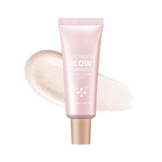 Full Match Glow Foundation, Enhance Foundation Natural Glow, Professional Coverage for a Flawless Look (Fair, Large)-BrightBean Baby
