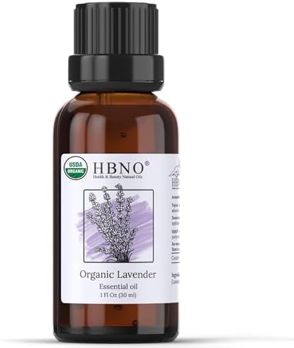 HBNO California Bottled Organic Lavender Essential Oil 1 fl oz (30ml) - USDA Certified Organic Lavender Oil for Skin, Perfect for Cleaning, Aromatherapy, DIY & Diffuser-BrightBean Baby
