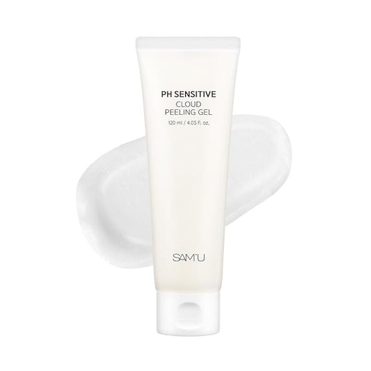 SAM’U PH Sensitive Cloud Peeling Gel – Gentle Exfoliating Gel for Face with Pineapple Enzymes & Hyaluronic Acid – Hydrating Facial Peel & Face Scrub for Sensitive Skin, 120ml, 3.38 fl.oz-BrightBean Baby