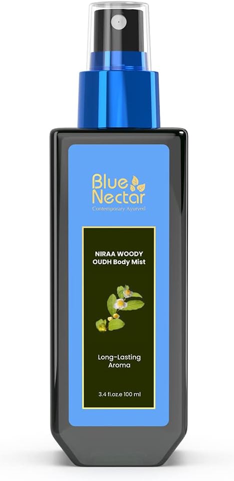 Blue Nectar Niraa Woody Oudh Body Mist for Hydrating Long Lasting Fragrance (100ml)-BrightBean Baby