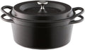 Vermicular Enameled Cast Iron Dutch Oven - 18cm (1.8 Qt) Matte Black