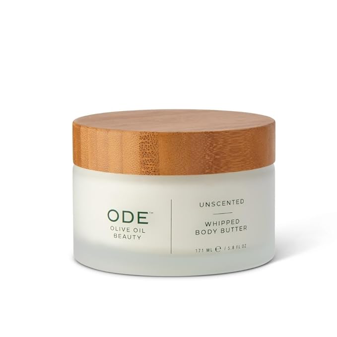 McEvoy Ranch Whipped Body Butter | ODE Olive Oil Beauty | 5.8 FL OZ | Crafted with Organic EVOO, Hyaluronic Acid, Organic Shea & Cocoa Butters | Nourishing, Brightening, Firming (Unscented)-BrightBean Baby