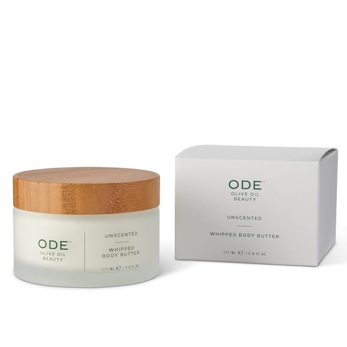 McEvoy Ranch Whipped Body Butter | ODE Olive Oil Beauty | 5.8 FL OZ | Crafted with Organic EVOO, Hyaluronic Acid, Organic Shea & Cocoa Butters | Nourishing, Brightening, Firming (Unscented)-BrightBean Baby