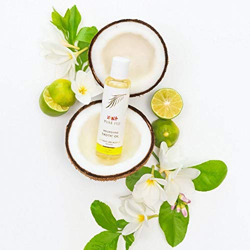 Pure Fiji Body Collection 7pacs- Bath and Body Gift Set Include - Body Mist,Coconut Crush, Body Oil, Body Butter, Soap, Body Lotion, Hand Creme - Travel Size, Scent Coconut Lime Blossom-BrightBean Baby