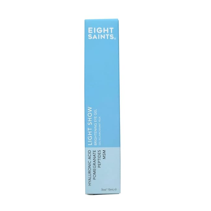 Eight Saints Light Show Brightening Eye Gel, Natural and Organic Anti Aging Cooling Eye Gel to Reduce Puffiness, Wrinkles and Calms Under Eye Skin, 0.5 Ounces-BrightBean Baby