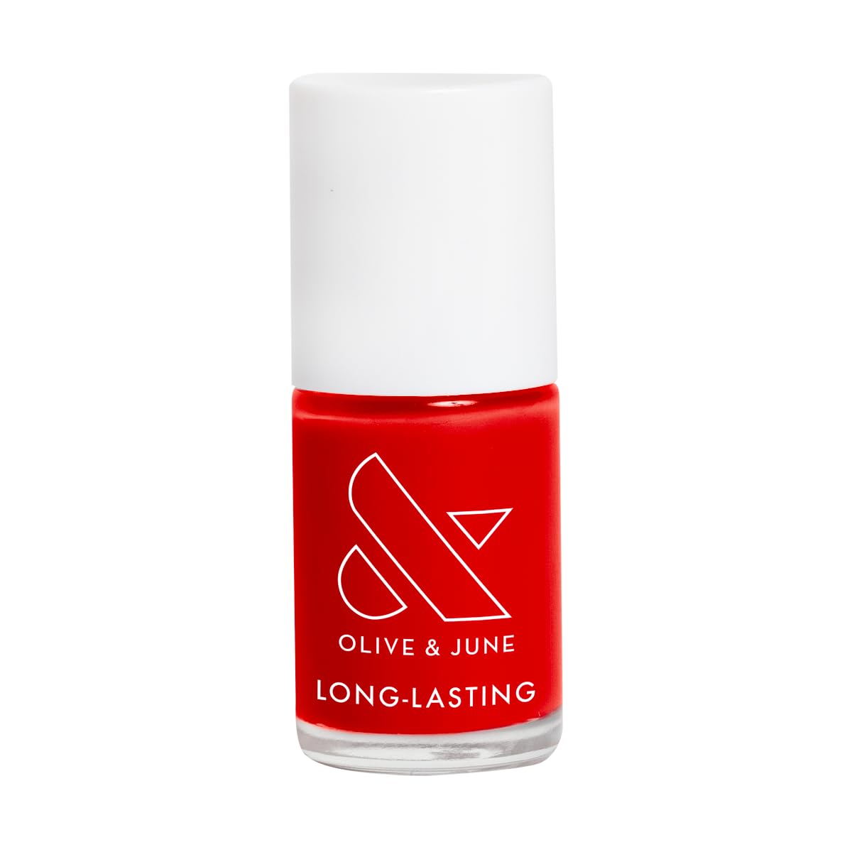 Olive & June Long Lasting Nail Polish | Plump, Gel-Like Finish No Lamp Needed | Lasts up to 10 days | Salon-Quality Color at Home | 15-Free, Vegan & Cruelty-Free Chip-Resistant Shine | CV Cherry Red-BrightBean Baby