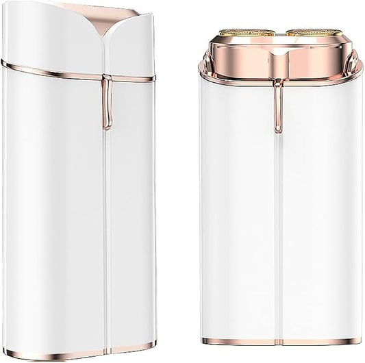 Facial Hair Removal for Women, Portable Painless Electric Shaver Device with Built-in LED, Wet/Dry Electric Razor Hair Remover Epilators for Face, Chin, Upper Lip and Arms (White-2025)-BrightBean Baby