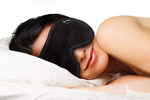 Dream Essentials - Escape 3D Sleep Mask, Earplugs and Carry Pouch Set, Molded Eye Shade for Men and Women, Contoured, Nose Bridge, Light Block, Memory Foam, Gift Set, Travel, Yoga, Blindfold - Black-BrightBean Baby