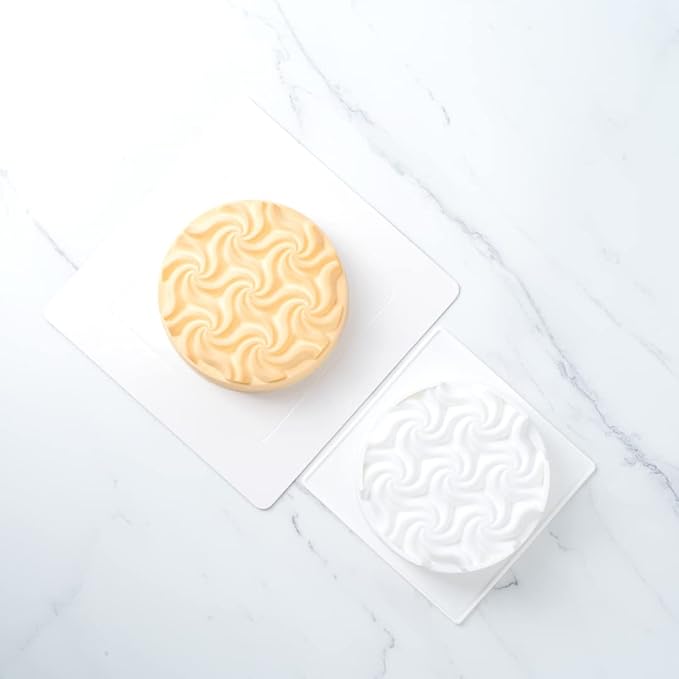 Pastry Tek 6.8 Inch Swirl Cake Pans, 10 Oven-Ready Silicone Bundt Cake Pans - Flexible, Freezable, White Silicone Small Cake Molds, Easy Release, For Baking Desserts - Restaurantware