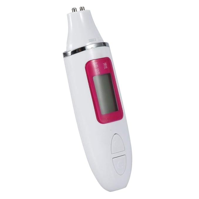 Skin Analyzer, Digital Skin Tester, LCD Display Precision Skin Sensor Tester, Handheld And Portable Facial Water Analyzer (White)-BrightBean Baby