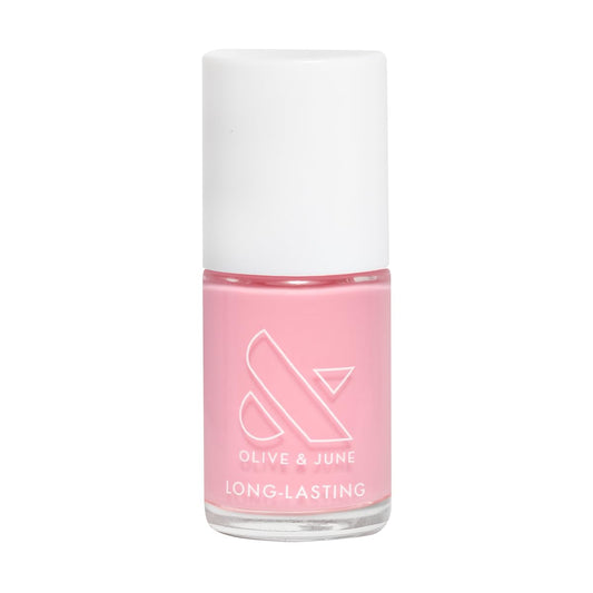 Olive & June Long Lasting Nail Polish | Plump, Gel-Like Finish | No Lamp Needed | Lasts up to 10 days | Salon-Quality at Home | Vegan & Cruelty-Free | Chip-Resistant | Saltwater Taffy | Sheer Pink-BrightBean Baby